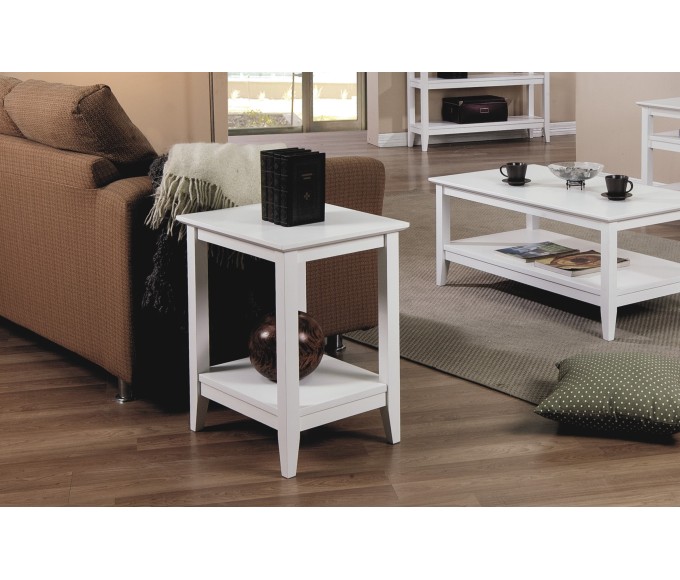 Quadra End Table - White